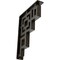 Ekena Millwork Eris Wrought Iron Bracket, (Triple center brace), Antiqued Warm Silver 2"W x 10"D x 12"H BKTM02X10X12TERAWS - alternate 1